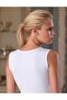 Tutku-3 Pack Turtleneck Zero Sleeve Lycra Women's Bodysuit White - 2