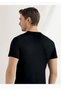 Men's Black Short Sleeve O-Neck Undershirt m Sh New Season (12 Pieces Economic Package) - 2