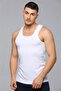 Tutku-White Men's Ribbed Sports Undershirt - 2