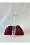 Claret Red Rose Portfolio Evening Dress Handbag - 4