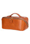 Ella Terra Cognac Genuine Leather Makeup & Travel Bag - 5