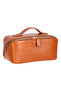 Ella Terra Cognac Genuine Leather Makeup & Travel Bag