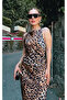 Leopard print satin dress - 3