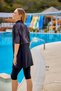 Black Semi-Closed Hijab Swimsuit - H2501 |   Water Repellent, Upf50+, Comfortable and Sporty H2501 - 4