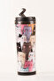 Cat Decorated Steel Mug - 360 ml |   Leak-Proof Lid, Steel Inner Bowl, 19 cm