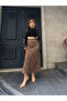 Premium Nubuck Leopard Patterned Long Maxi Skirt - 4