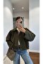 Bomber Suede Oversize Cut with Lining Design Equivalent to Shoulder Detail Coat Jacket