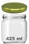 4 Pieces 425 ml Gold Metal Canning Jar with Lid, Yogurt Bowl, Sauce Bowl, Spice Bowl, Menemen 425 Cc Glass Jar - 2