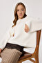Very Soft Textured Knitwear Sweater Lmt0038 Ecru - 3