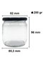 4 Pieces 425 ml Metal Black Canning Jar with Lid for Yogurt, Sauce, Seasoning, Menemen 425 Cc Glass Jar - 2