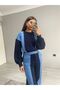 3-Thread Raised Denim Sweatshirt Pants Set - 2