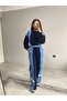 3-Thread Raised Denim Sweatshirt Pants Set - 3