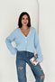 Beard Rope Soft Textured V-Neck Knitwear Cardigan Aw25Hi0025
