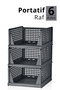 6-Drawer Sliding Shelf Organizer – Gray Closet Clothes, Accessory Organizer Mit1264 - 6