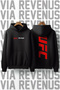 Ufc Front and Back Printed Hooded Sweatshirt