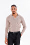 Men's Half Zip Polo Neck Knit Sweater