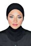Jersey Ninja Head Scarf, Full Coverage Hijab Under Scarf, Lightweight and Comfortable Fit- Black - 2
