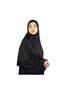 Lightweight Instant Hijab, Lycra Blend, All Seasons, Prayers, Sports (X Large)-Black