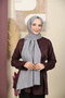Plain Pattern Cotton Viscose Shawl Gray