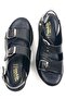 Women's Black Comfort Orthopedic Sole Buckle Sandals - 3
