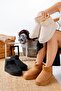 Lujinstore Women's Thick Sole Fur Lined Ankle Boots Tefis Suede - 6