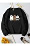 Unisex Black Bear Brothers Printed Crew Neck Sweatshirt