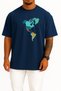 Oversize Unisex T-Shirt with Map of the American Continent on the Chest