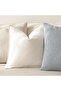 Single Linen Throw Pillow Cover - Decorative Pillowcase - Linen Texture - White Light Gray Cappuccino Tile Cream Stone Beige - Square Rectangular Cover - 2