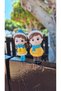 Beret-Wearing Scarf-Wearing Autumn-Winter Themed Baby Figurine Table Torpedo Decor Ornament (Set of 2)