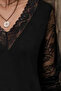 Women's V-Neck Lace Detailed Viscose Blouse - 2