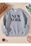 Unisex New York Print Design Trend Oversize Sweatshirt