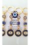 Gift Evil Eye Beaded Eye Detailed Keychain - Navy Blue 10.5 cm - 6