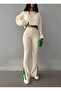 Women's Corded Fabric Raw Hem Viral Knit Set