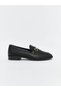 Leather Look Metal Applique Detailed Women's Loafer Shoes - 2