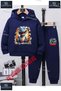 Children's Unisex "Dinosaur Blue Coming Out of the Cave" Special Printed Hooded Sweatshirt Tracksuit Set