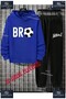 Children's Unisex Custom Printed Hoodie and Sweatpants Set with the Text "Bro Top Yazi Beyaz"