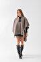 Button Detailed Oversize Women's Cape |   Outerwear and Casual Stylish Poncho, Trench Coat Poncho - 2