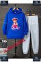 Children's Unisex Custom Printed Hoodie and Sweatpants Set with the Text: "Bear in Pink Canvas Clothing".