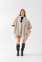 Button Detailed Oversize Women's Cape |   Clothing and Casual Stylish Poncho, Trench Coat Poncho - Poncho - 2