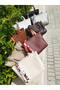 Burgundy Color Large Size Women's Shoulder Bag with Scarf Detail - 4