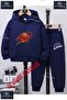 Children's Unisex "Flame Basketballs" Custom Printed Hooded Tracksuit Set