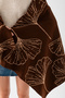 Leaf Pattern Shoulder Wrap, Stylish Comfortable Shoulder Wrap Suitable for Dual Use, Knitwear Shoulder Wrap, Shoulder Wrap - 3