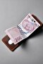 Brown Men's Wallet Genuine Leather Money Clip Vintage Card Holder - 2