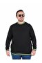 Men's Plus Size Crew Neck Knitwear Sweater Diamond 25200 Black