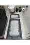 Water-Absorbent Non-Slip Bath Mat Set of 2 with Sponge Filling, Soft-Textured Decorative Set