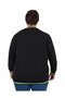 Men's Plus Size Crew Neck Knitwear Sweater Diamond 25200 Black - 3