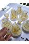 Cut Crystal Glass Tea and Mirra Set - Arabic Coffee Set Tea Set 18 Pieces for 6 People - 2