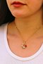 Daisy Figured Zircon Stone Gold Color Chain Women's Necklace Non-Tarnish Steel Necklace - 8