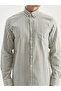 Regular Fit Long Sleeve Striped Men's Shirt - 4