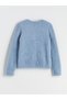 Two Mt Shop Quality Lcw Modest Blue Knitwear Plain Short Women's Cardigan - 6